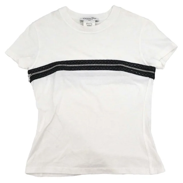Dior 2001 Zipper T-shirt White #38 in White from AMORE Vintage Tokyo
