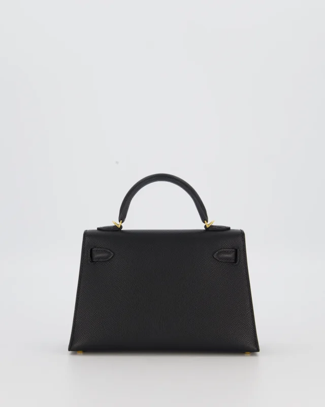 Hermès Mini Kelly II Sellier Bag Black Epsom Leather in Black Epsom leather from Sellier, photo 7 of 21