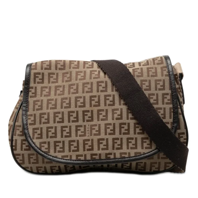 Fendi Zucchino Canvas Crossbody in brown|red Canvas from Her-Age, photo 2 of 7