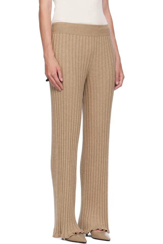 LISA YANG Beige Eveline Trousers, photo 2 of 4 from SSENSE