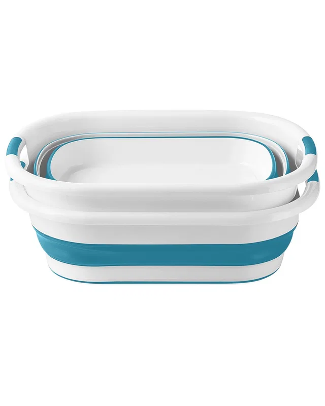Around The Home Set of 2 Oval Collapsable Laundry Bins, image 1 of 1 from Rue La La