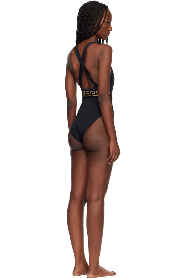 Versace Black Cutout Swimsuit, photo 3 of 4 from SSENSE