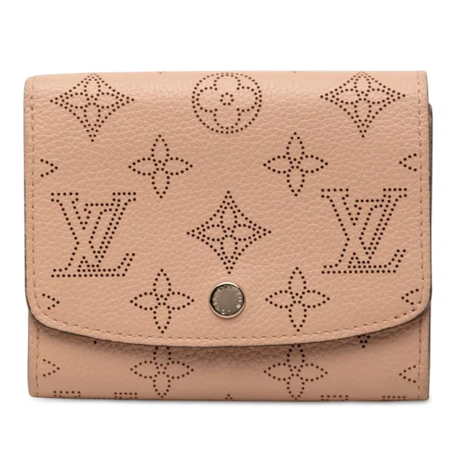 Pink Louis Vuitton Monogram Mahina Iris Compact Wallet Small Wallets in Pink Leather from Designer Revival
