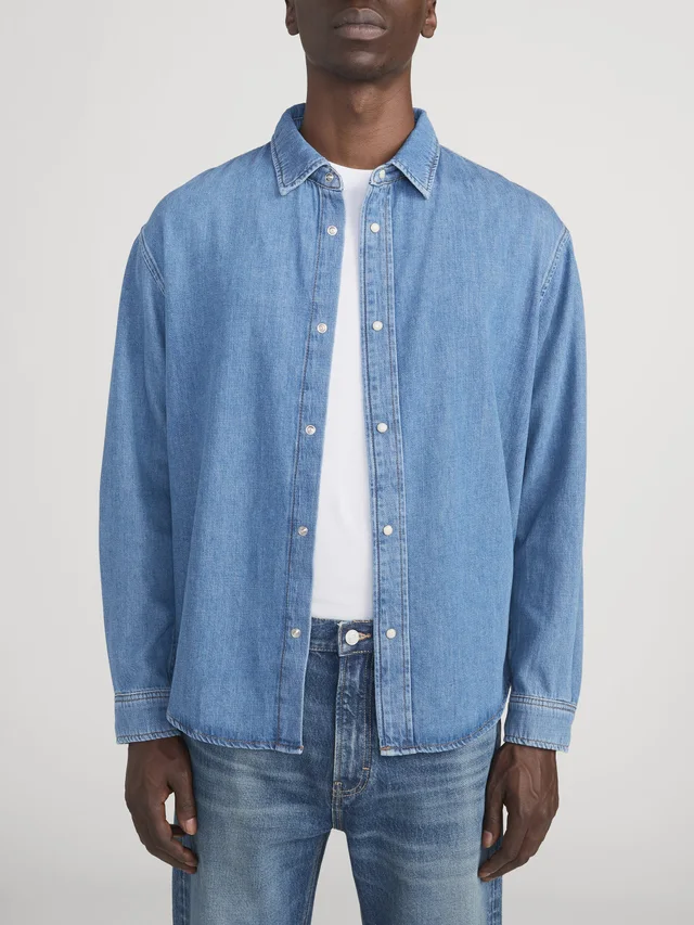 FRAME Classic Denim Shirt in Tidewash, photo 3 of 14 from FRAME