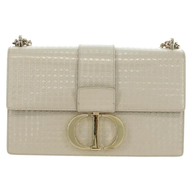 Dior 30 Montaigne Chain Flap Micro Cannage Metallic Calfskin in Calfskin from Her-Age, photo 42 of 48