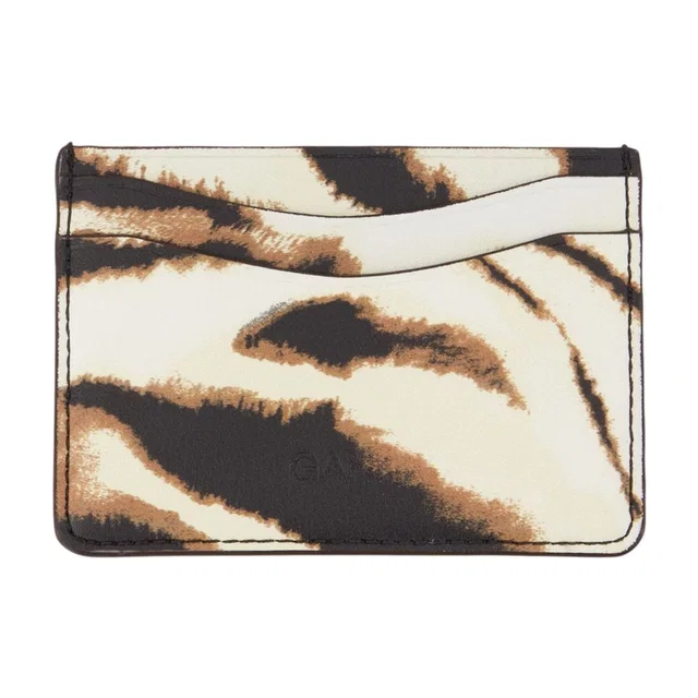 GANNI Bou Zebra Card Case — Ivory Synthetic Cases in White from HEWI