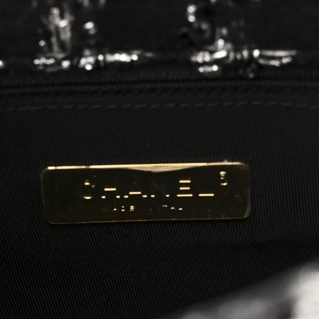 Quilted Large Chanel 19 Flap Black Silver Ecru in Black Tweed from FASHIONPHILE, photo 6 of 11