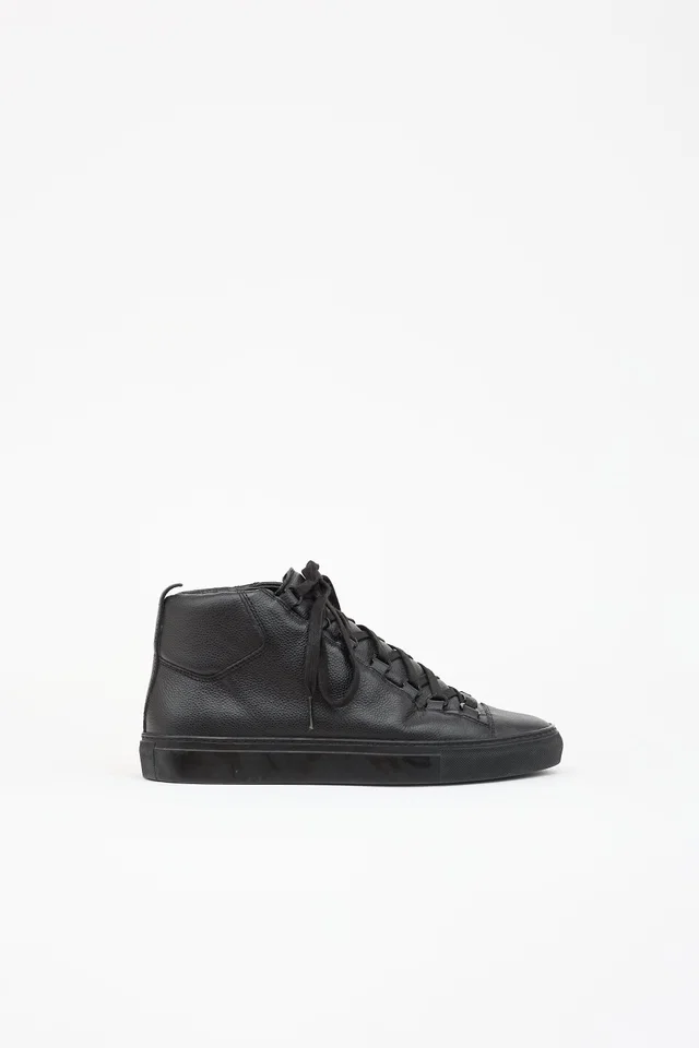 Balenciaga Leather Arena High Top Sneaker in Leather from VSP Consignment