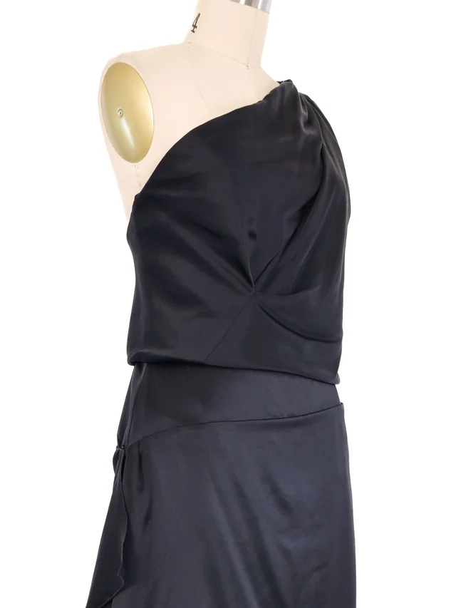 Chanel Draped Silk One Shoulder Dress in Silk from Arcade Vintage, photo 2 of 2