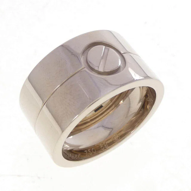 Cartier High Love 750 White Gold Ring Size 19 in White from LuxUness