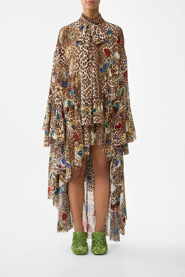 Camilla eBoutique RUFFLE HIGH LOW DRESS WITH LONG SLEEVE NAZAR NIRVANA from CAMILLA, photo 1 of 1