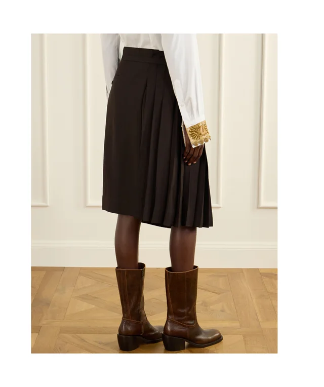 Dries Van Noten pleated viscose skirt, photo 5 of 6 from SENSER