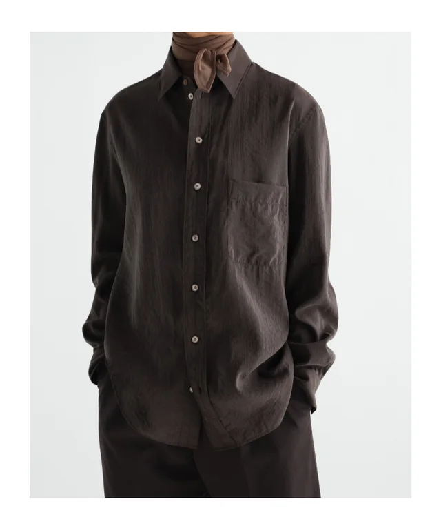 Lemaire STRAIGHT SHIRT IN DRY SILK, photo 2 of 5 from SENSER