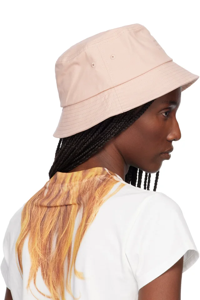 MM6 Maison Margiela Pink Cotton Canvas Bucket Hat, photo 3 of 3 from SSENSE