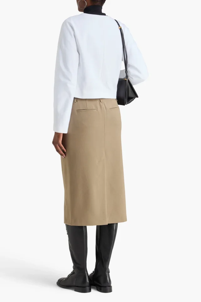 Vince. Cotton-Blend Gabardine Jacket in White, photo 3 of 4 from THE OUTNET