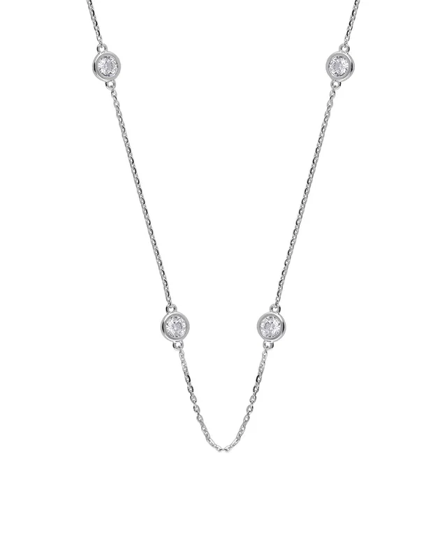 Lab Grown Diamonds 14K Gold 2.00 ct. tw. Lab-Grown Diamond Station Necklace, image 1 of 1 from Gilt
