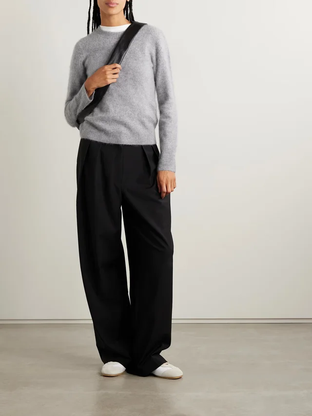 VERONICA BEARD Pippen brushed-cashmere sweater in Grey, photo 2 of 2 from NET-A-PORTER (Canada)