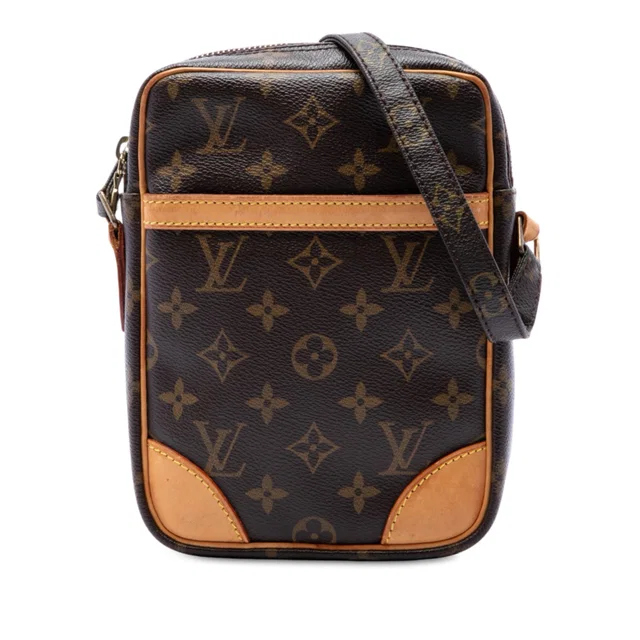 Brown Louis Vuitton Monogram Danube Crossbody Bag in Brown Coated canvas from Designer Revival