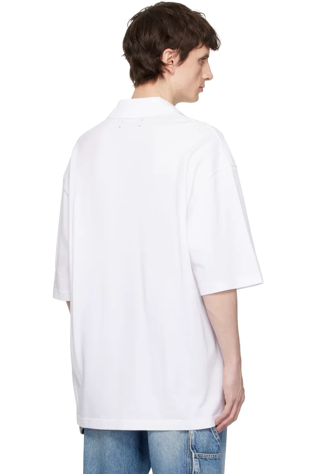 AMIRI White 'MA Chateau' Polo, photo 3 of 4 from SSENSE