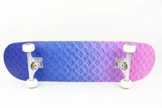 Virgil Abloh Neon LV Monogram Skateboard from Bagriculture