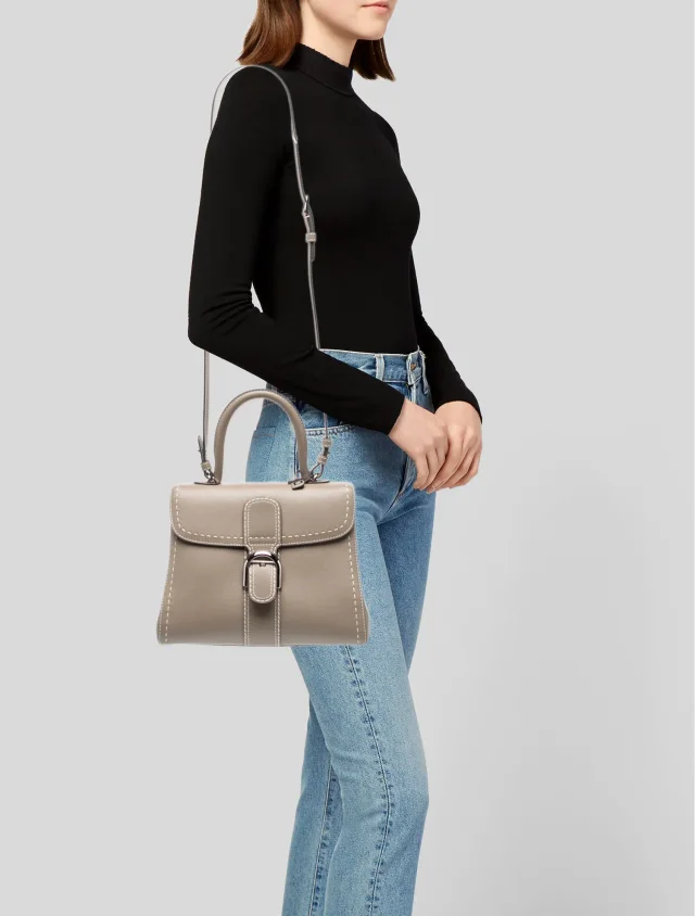 Delvaux Top Handle Bag in gray Leather from The RealReal, photo 2 of 6