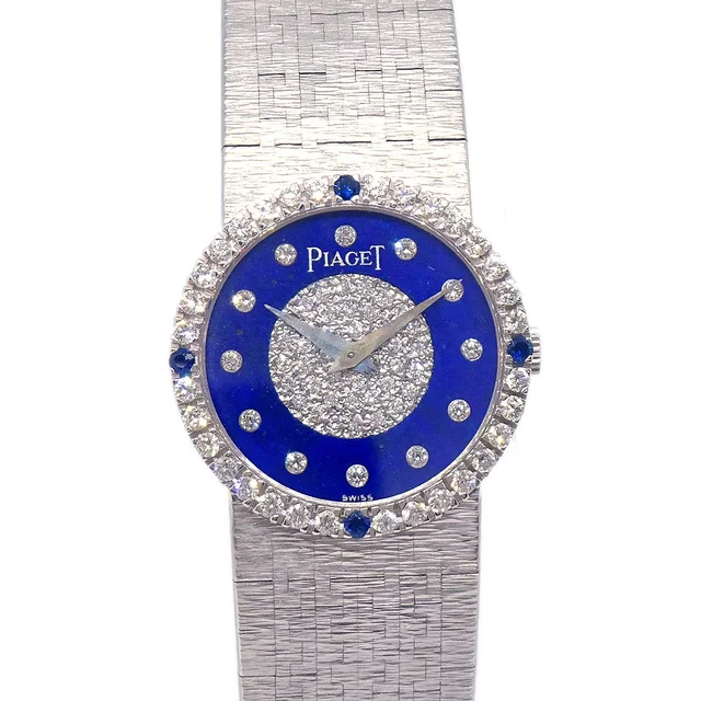 Piaget Tradition Lapis-lazuli Ref.9706A6 Manual-winding Watch 18KWG from AMORE Vintage Tokyo