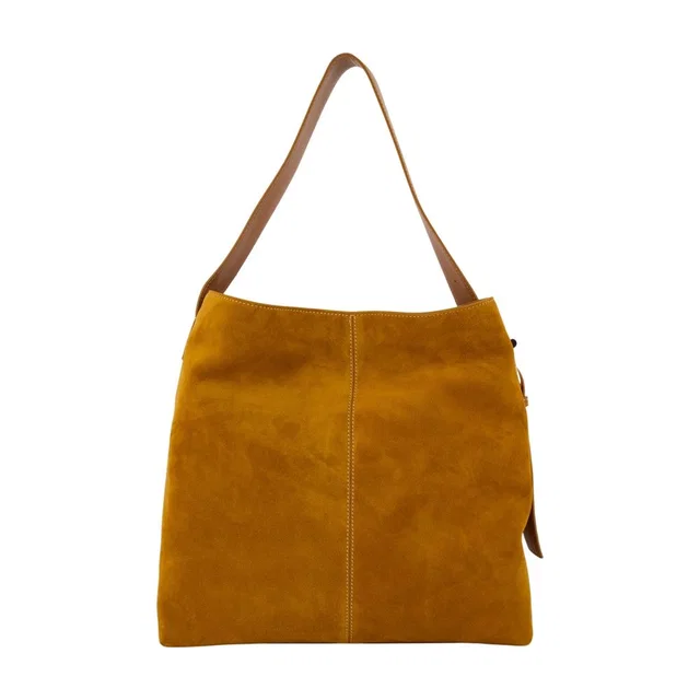 Alexander McQueen Suede Shoulder Bag — Gold Calfskin in Gold Calfskin from HEWI