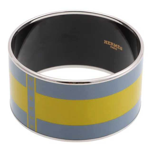 Hermès Email TGM Silver/Grey/Yellow in Grey from VINTAGE QOO TOKYO