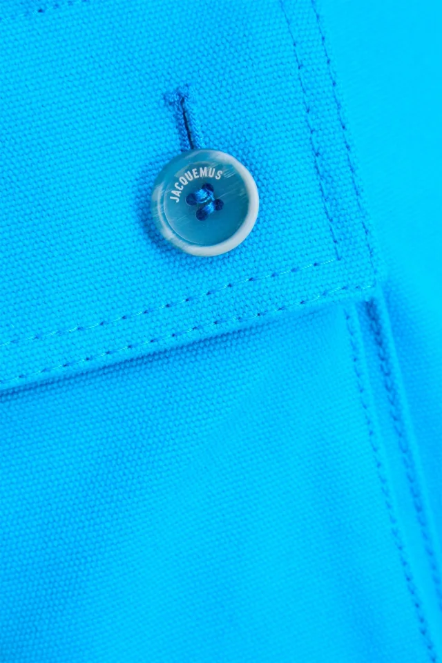 Jacquemus Giardino Cotton-Canvas Cargo Pants in Azure, photo 4 of 4 from THE OUTNET