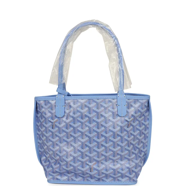 Goyard Goyardine Canvas Iris Anjou Mini Bag Palladium Hardware in Canvas from Madison Avenue Couture
