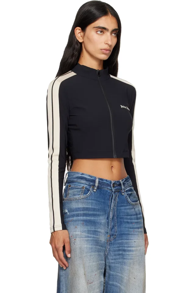 Palm Angels Black Classic Logo Training Jacket, photo 2 of 4 from SSENSE