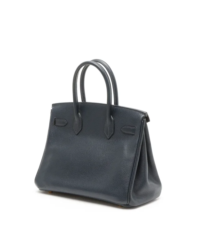Hermès Birkin 30 Togo Blue Indigo Bag in Blue Togo leather from A Retro Tale, photo 3 of 10