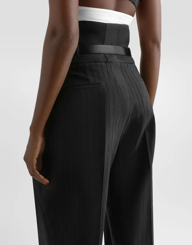 Dolce & Gabbana pinstripe wool jacquard trousers, photo 4 of 5 from SENSER