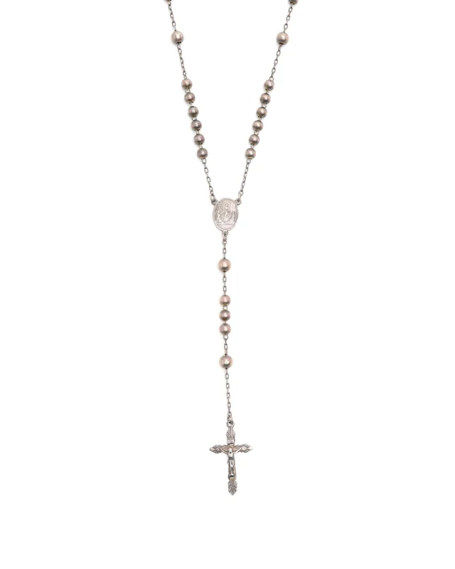 Dolce & Gabbana Rosary Silver Necklace in Silver from A Retro Tale