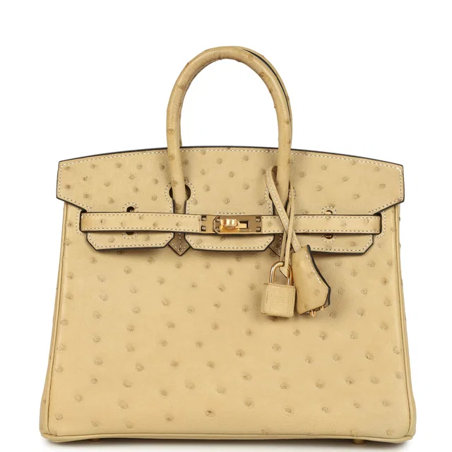 Hermès Birkin 25 Trench Ostrich Gold Hardware in Ostrich from Madison Avenue Couture