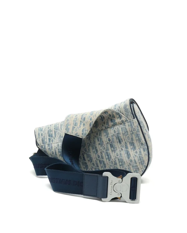 Dior Homme Oblique Kasuri Saddle Belt Bag in Canvas from A Retro Tale, photo 3 of 10