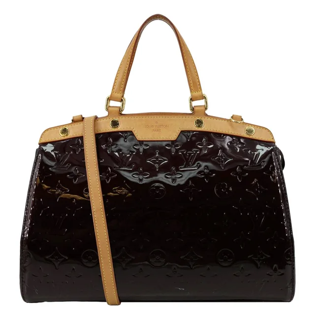 Louis Vuitton Brea MM Monogram Vernis Satchel Bag Amarante in Patent leather from Dallas Designer Handbags