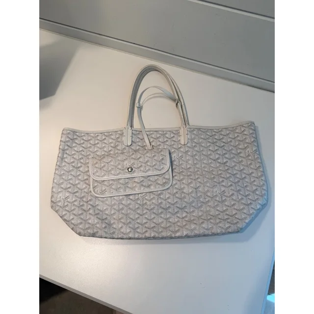 Goyard Saint Louis Gm Tote Bag White Goyardine Canvas With Pouch from Poshmark