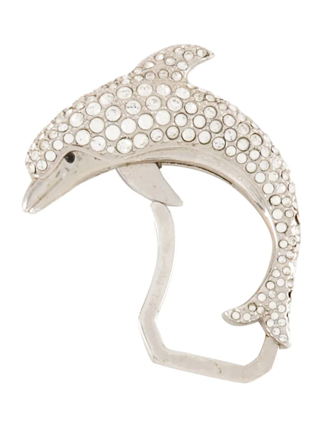 Judith Leiber Crystal Dolphin Keychain in silver|gray from The RealReal, photo 2 of 3