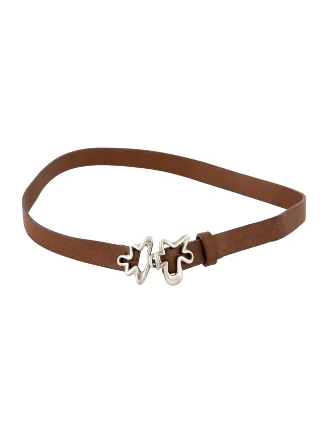 Georg Jensen Splash Leather Collar Necklace, 14" in brown|red Leather from The RealReal