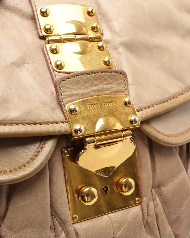 Miu Miu Matelassé Coffer Hobo Bag in Leather from A Retro Tale, photo 6 of 11