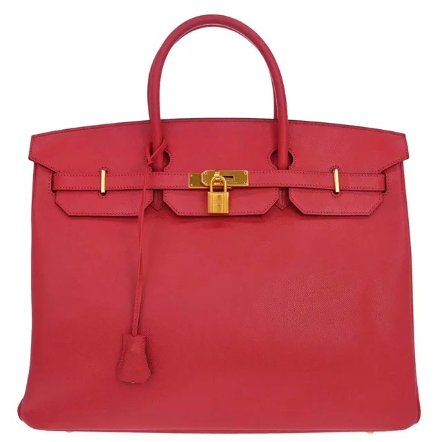 Hermès 2011 Rouge Casaque Epsom Birkin 40 Handbag in Red Epsom leather from AMORE Vintage Tokyo