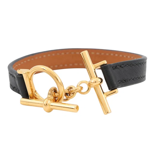 Hermès Croisière Bracelet Size T3 Black Swift Leather in Black Swift leather from GALLERY RARE