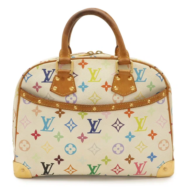 Louis Vuitton Monogram Multicolor Trouville Handbag Blanc White in White Coated canvas from The Reluxe