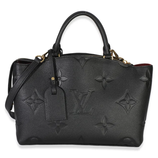 Louis Vuitton Black Monogram Giant Empreinte Petit Palais in Black Coated canvas from myGemma