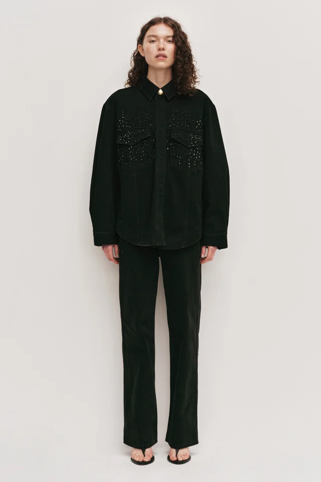 AJE Vanaia Denim Shirt in Black from Aje, photo 1 of 1
