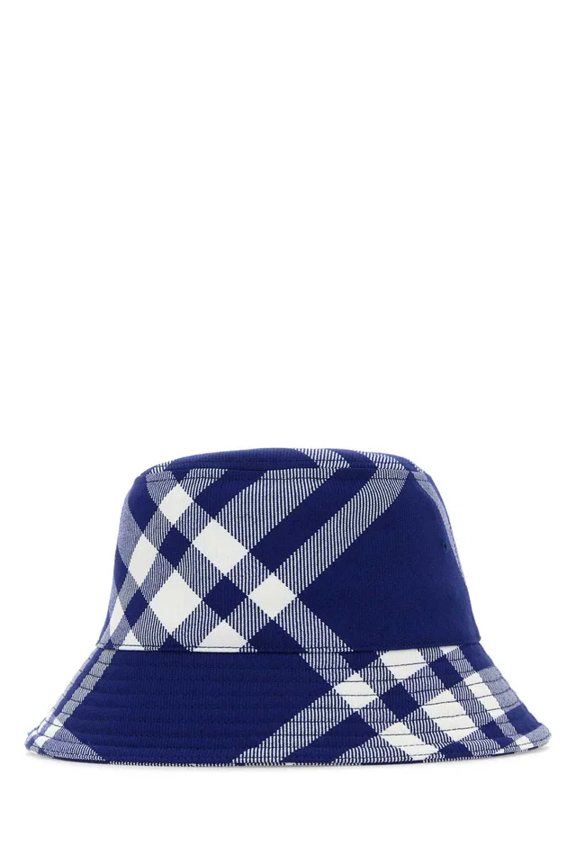 Burberry 8079490 Archive Check Bucket Hat — Navy in Navy Wool from HEWI