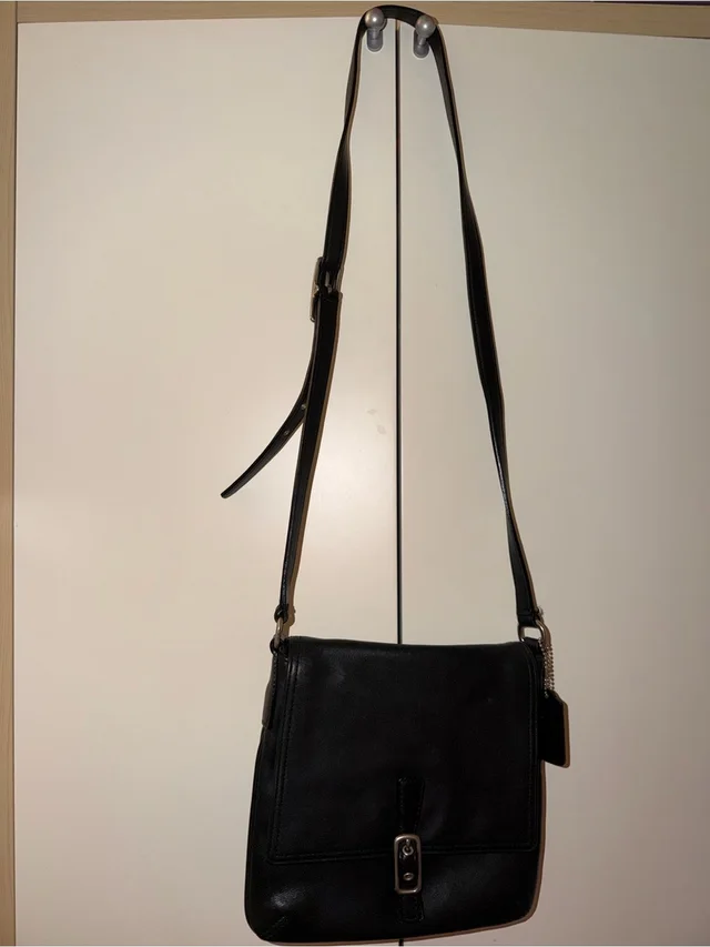 Coach Black Leather Crossbody Bag in silver|black|gray Leather from Poshmark