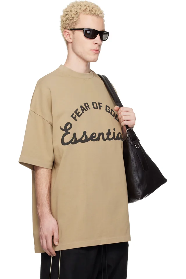 Fear of God ESSENTIALS Beige Training 90s Short Sleeve T-shirt, photo 2 of 2 from SSENSE