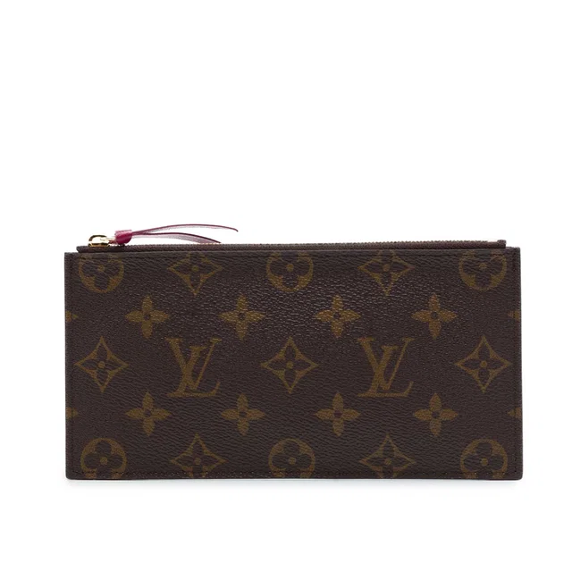 Brown Louis Vuitton Monogram Pochette Felicie Zippered Insert Pouch in Brown Coated canvas from Designer Revival